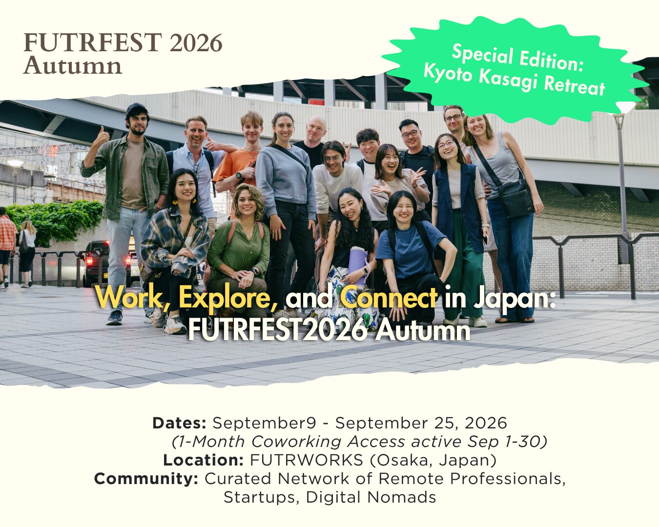 FUTRFEST2026 Autumn (SEP 9-25) | Digital Nomad & Startup Event in Japan